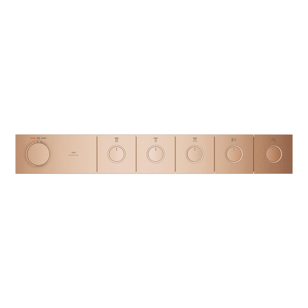GROHTHERM AQUA TILES THERMOSTAT FOR CONCEALED INSTALLATION WITH 5 VALVES - GROHE - (BRUSHED WARM SUNSET - GROHE - 0x15 mm - 0inchX0.5inch)