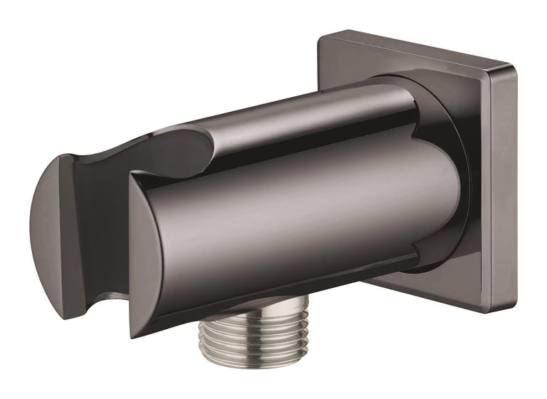 RAINSHOWER SHOWER OUTLET ELBOW 1/2 INCH WITH HOLDER - GROHE - ( HARD GRAPHITE - G5 - RAINSHOWER - 0x15 mm - 0inchX0.5inch )