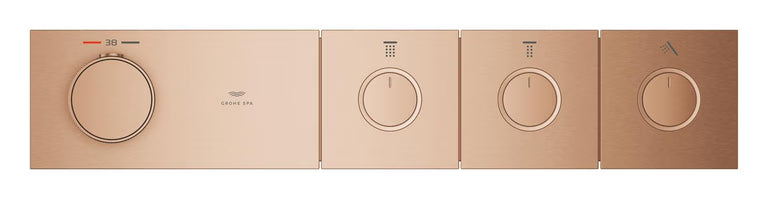 GROHTHERM AQUA TILES THERMOSTAT FOR CONCEALED INSTALLATION WITH 3 VALVES - GROHE - (BRUSHED WARM SUNSET - GROHE - 0x15 mm - 0inchX0.5inch)