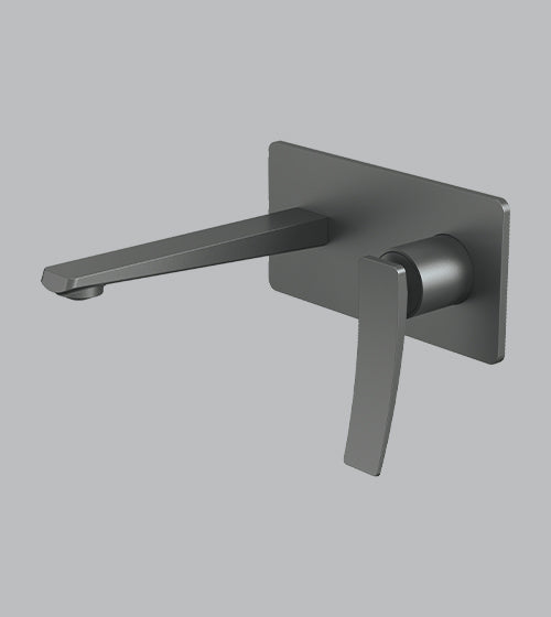 BRASS WALL BASIN FAUCET (COLD WATER)- AQUANT - ( GRAPHITE GREY - - 0x15 mm - 0inchX0.5inch )