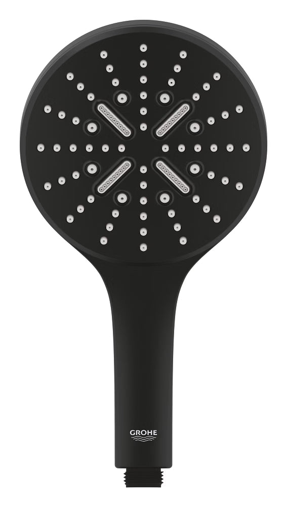 RAINSHOWER SMARTACTIVE 130 HAND SHOWER 3 SPRAYS W/O HOSE - GROHE - ( PHANTOM BLACK - G5 - RAINSHOWER - 0x15 mm - 0inchX0.5inch )