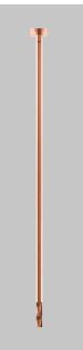 BRASS EXTENSION PIPE - AQUANT - ( BRUSHED GOLD - - 0x300 mm - 0inchX12inch )