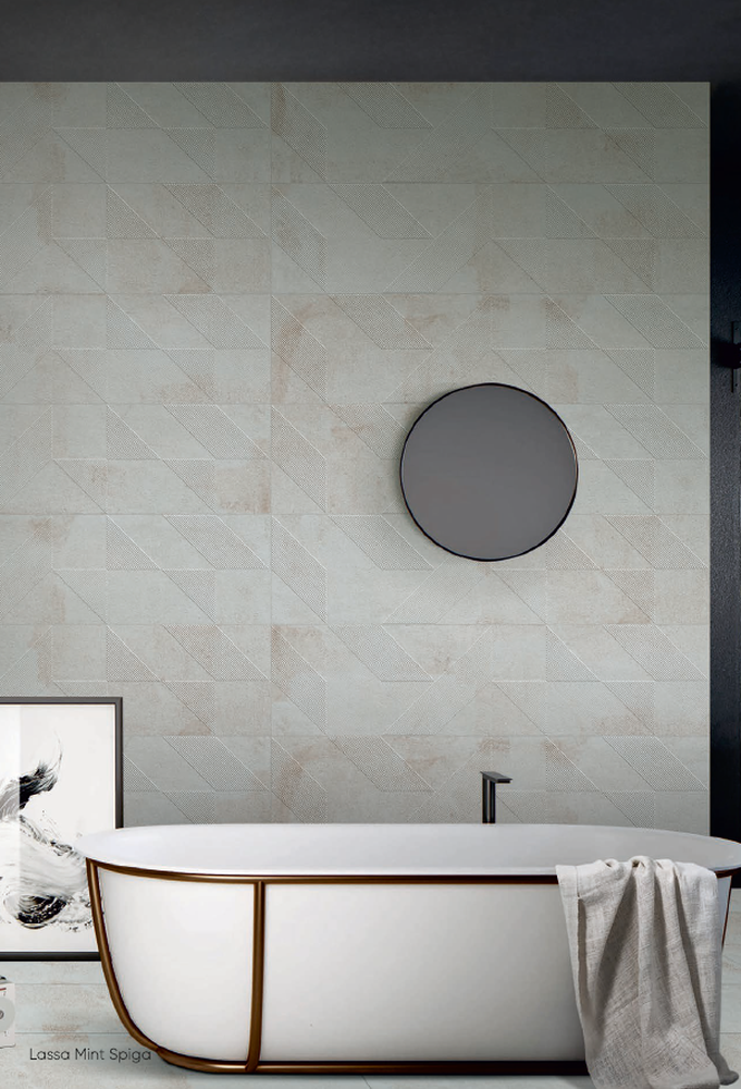 LASSA MINT SPIGA - INDIAN TILES - ( - SCA - 1200x300 mm - 48inchX12inch )