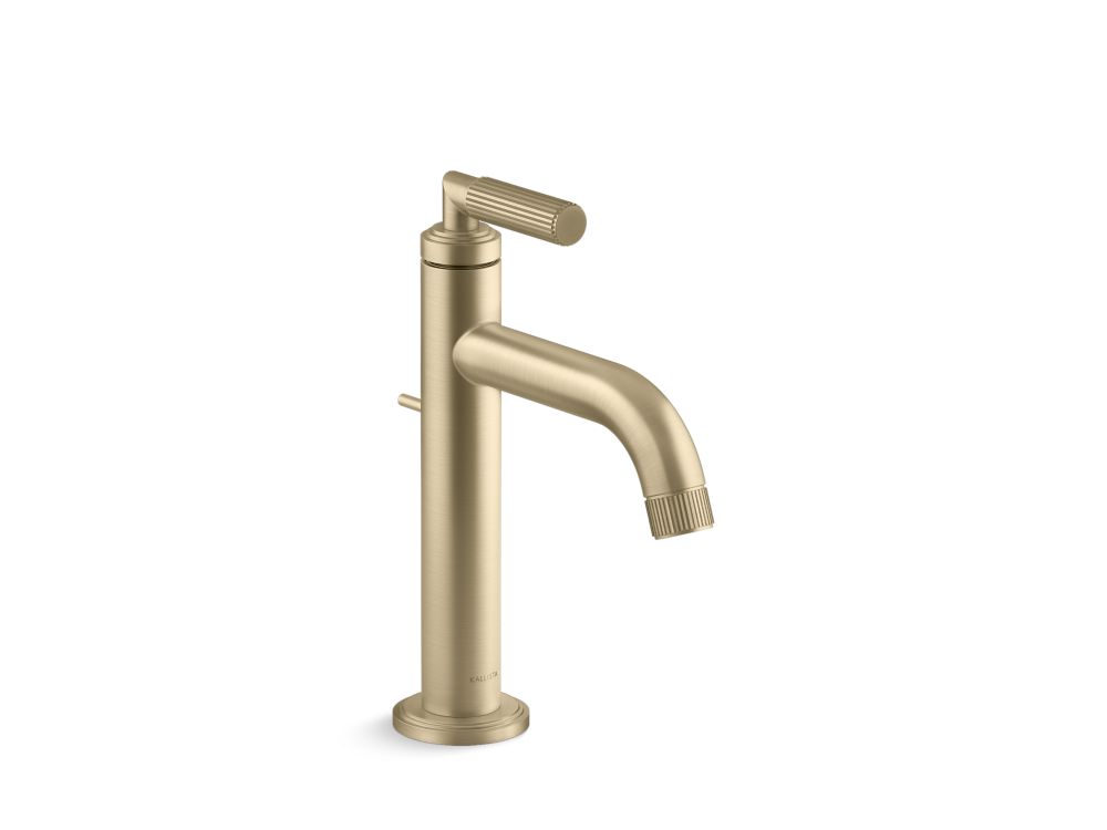 KALLISTA VIR STIL SINGLE CONTROL LAV FAUCET WITH BRAIDED PIPE - KOHLER LUXURY - ( BRUSHED FRENCH GOLD - LUXURY - 0x15 mm - 0inchX0.5inch )