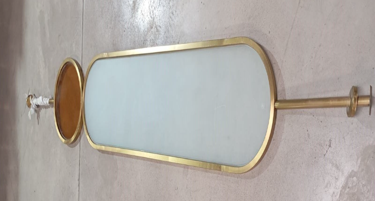 1011 GLASS DIVIDER WITH SS FRAME & BASE PVD COATED - FURNITURE - ( - BUENA CASA - 0x406x2767 mm - 0inchX16.24inchX110.68inch)
