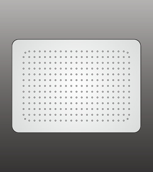 BRASS RAIN SHOWER RECTANGULAR - AQUANT -  ( CHROME -  - 340x220 mm - 14inchX9inch )