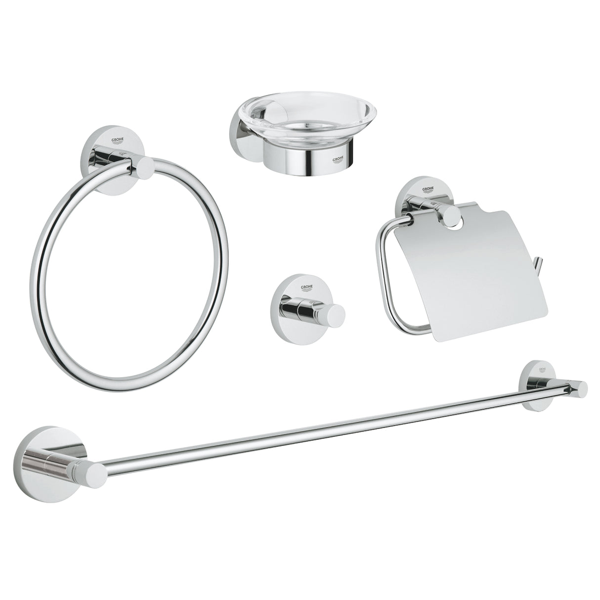 ESSENTIALS ACCESSORIES SET MASTER 5-IN-1 - GROHE - ( CHROME - G3 - ESSENTIALS - 0x0 mm - 0inchX0inch )