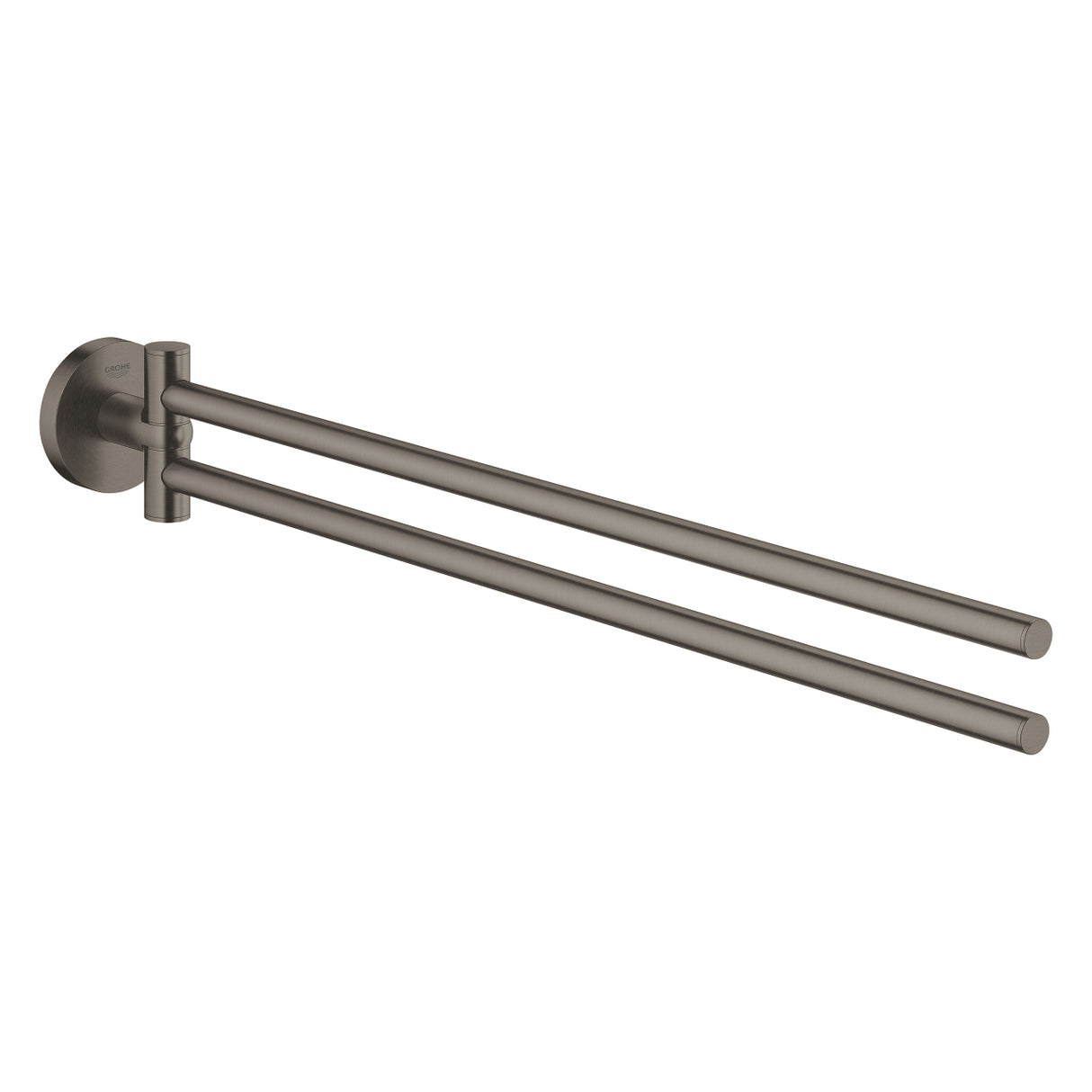 ESSENTIALS DOUBLE TOWEL BAR - GROHE - ( BRUSHED HARD GRAPHITE - G5 - ESSENTIALS - 0x439 mm - 0inchX17.56inch )