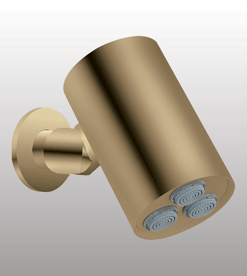 BRASS HYDRO SPOT WALL MOUNTED SHOWER WITH VELVET FLOW - AQUANT - ( BRUSHED GOLD - - 80x0 mm - 3.2inchX0inch )