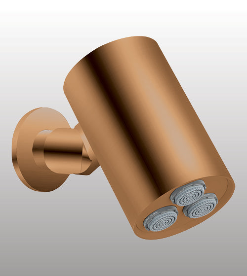 BRASS HYDRO SPOT WALL MOUNTED SHOWER WITH VELVET FLOW - AQUANT -  ( BRUSHED ROSE GOLD -  - 80x0 mm - 3.2inchX0inch )