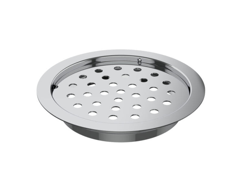 S.S DRAINER RND(2 IN 1 GRATING ) W/O.HOLE - VIKING -  ( CHR -  - 0x125 mm - 0inchX5inch )