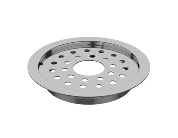 S.S DRAINER RND(2 IN 1 GRATING) W.HOLE - VIKING -  ( CHR -  - 0x125 mm - 0inchX5inch )