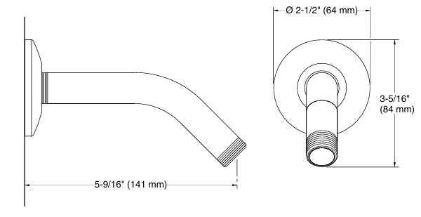 COMPLEMENTRY-W/M SHOWER ARM W/ESCUTCHEON - KOHLER POPULAR - ( POLISHED CHROME - POPULAR - 0x0 mm - 0inchX0inch )