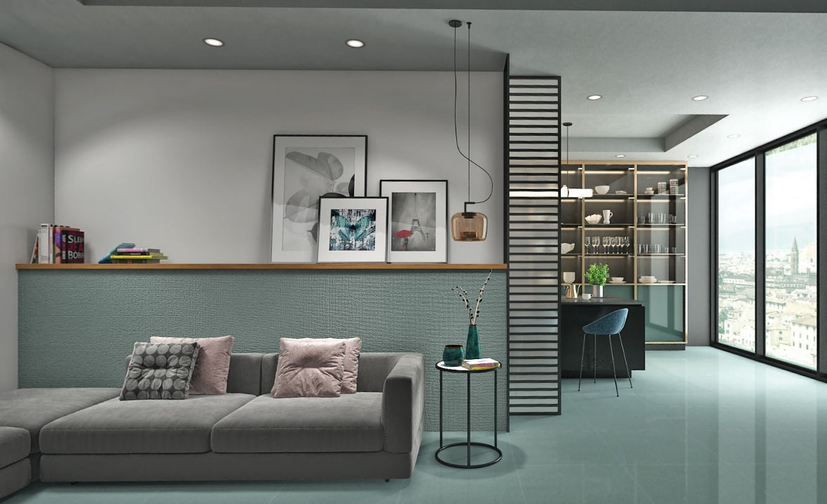 GRID DEEP VERDE MATT - SIMPOLO-TILES- ( - COURTYARD MATT - 1198x598 mm - 48inchX24inch )