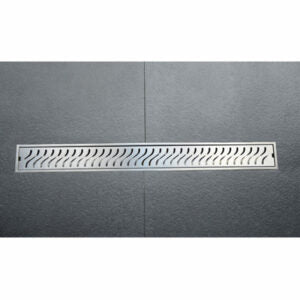 SHOWER CHANNEL DRAINER CURVES FOUL SIDE HOLE - VIKING -  ( SS 304 -  - 900x100 mm - 36inchX4inch )