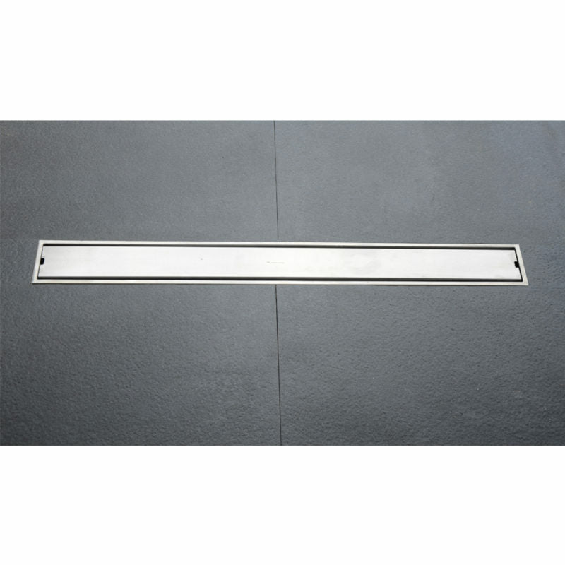 SHOWER CHANNEL DRAINER W/ANTI FOUL SIDE HOLE - VIKING -  ( SS 304 -  - 450x100 mm - 18inchX4inch )