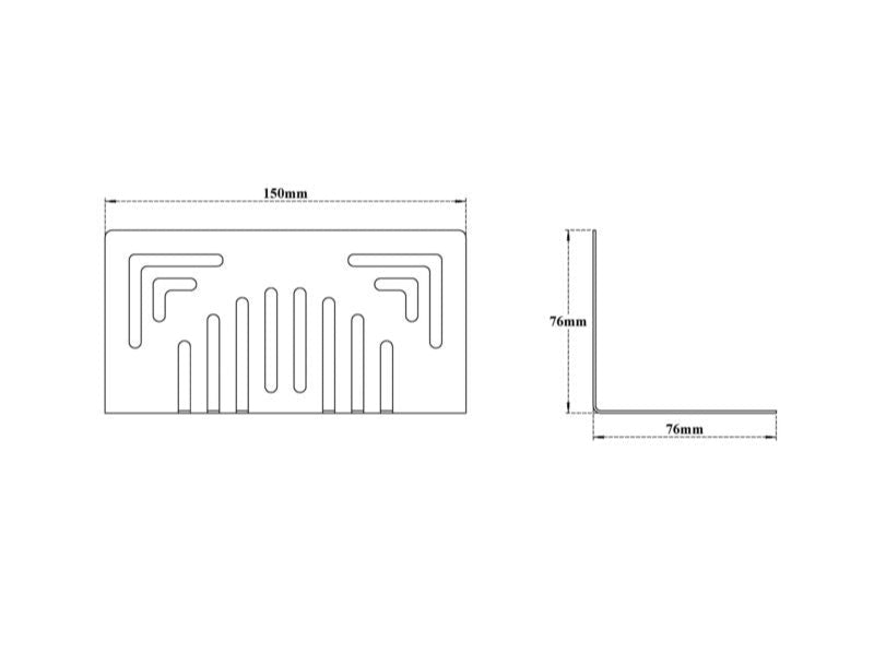 BALCONY ROOF DRAIN L-SHAPE - VIKING -  ( CHR -  - 150x75 mm - 6inchX3inch )