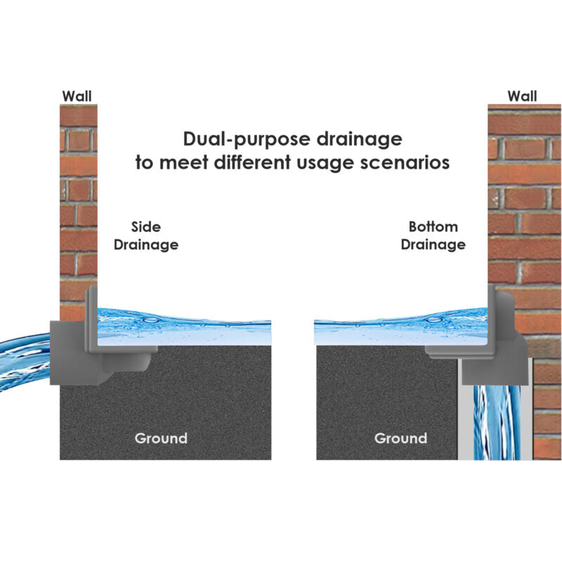 SIDE WALL PARAPET SCUPPER DRRAIN - VIKING -  ( POLISHED - SS 304 - 0x150 mm - 0inchX6inch )