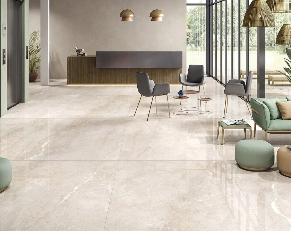 BOTTOCHINO TAUPE GLOSSY - SIMPOLO-TILES -  (  - PROZZO GLOSSY - 1200x600x8.5 mm - 48inchX24inchX0.34inch )