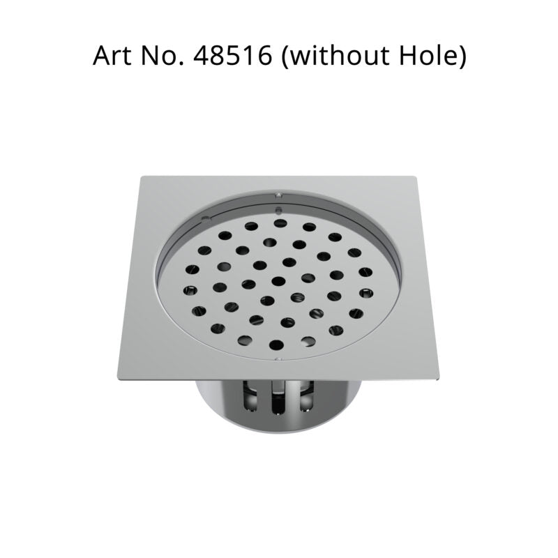 DRAIN W/COCKROACH TRAP SQUARE W/O HOLE - VIKING -  ( SS 304 -  - 125x125 mm - 5inchX5inch )