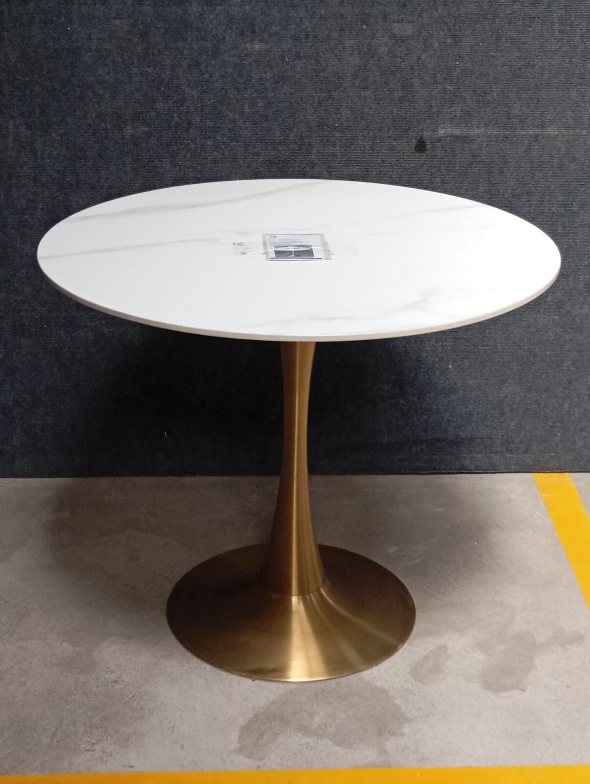 COFFEE TABLE FURNITURE SS BASE GALVIN GOLD FINISH MATT W/ PORCELAIN TOP - FURNITURE - ( - BUENA CASA - 0x902x749 mm - 0inchX36.08inchX29.96inch)