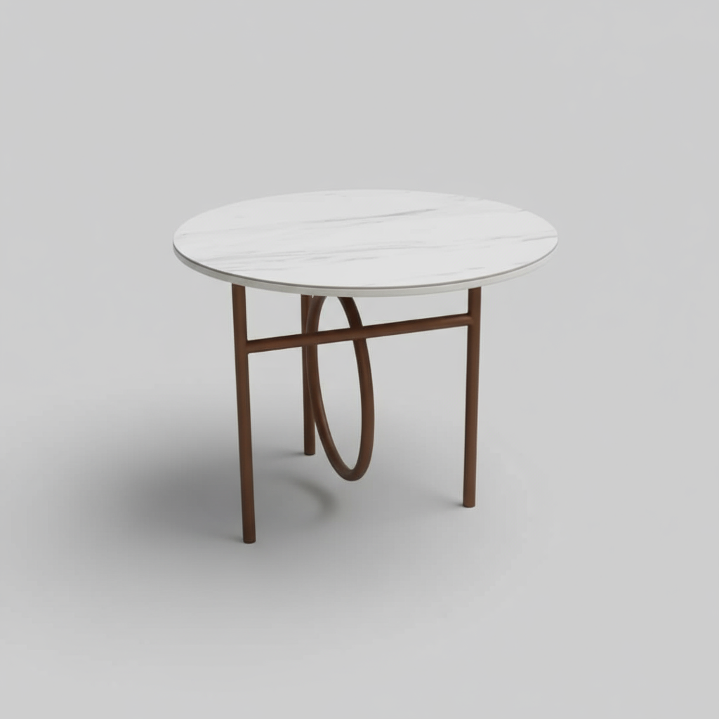 COFFEE TABLE WITH SS LEGS & PORCELAIN TOP - FURNITURE - ( - BUENA CASA - 0x483x368 mm - 0inchX19.32inchX14.72inch)