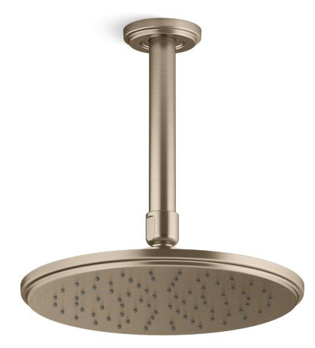 KALLISTA AIR-INDUCTION SMALL CONTEMPORARY SINGLE FUNCTION RAIN SHOWERHEAD W/O ARM - KOHLER LUXURY - ( BRUSHED BRONZE - LUXURY - 0x217 mm - 0inchX8.68inch )