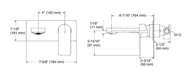 W/MSC LAV FAUCET TRIM,VALVE IN RGD - KOHLER PREMIUM - ( VIBRANT BRUSHED ROSE GOLD - PREMIUM - 0x15 mm - 0inchX0.5inch )