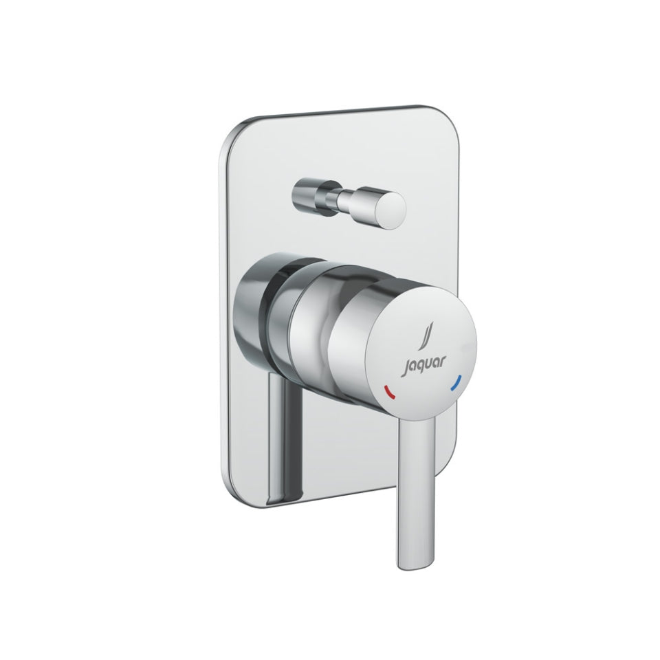 S.L.EXPOSED PARTS DIV KIT HIGH FLOW DIVERTER CONSISTING OF OPERATING LEVER, CARTRIDGE SLEEVE, WALL FLANGE (WITH SEALS), BUTTON ASSEMBLY SLEEVE & BUTTON - JAQUAR FAUCETS - ( CHROME - FUSION PRIME - 0x15 mm - 0inchX0.5inch )