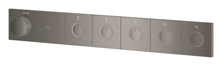 GROHTHERM SMARTCONTROL THERMOSTAT FOR CONCEALED INSTALLATION WITH 5 VALVES - GROHE - (BRUSHED HARD GRAPHITE - G5 - GROHTHERM - 0x15 mm - 0inchX0.5inch)