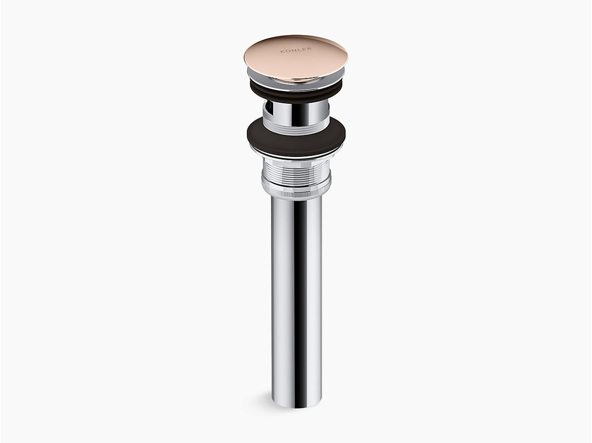 CLICKER DRAIN BIG CAP WITH OVERFLOW - KOHLER PREMIUM - ( VIBRANT ROSE GOLD - PREMIUM - 0x0 mm - 0inchX0inch )