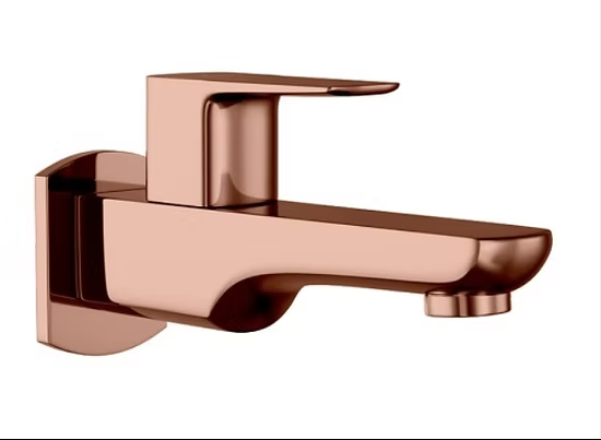 BIB COCK WITH WALL FLANGE - JAQUAR FAUCETS -  ( BLUSH GOLD PVD - KUBIX PRIME - 0x0 mm - 0inchx0inch )