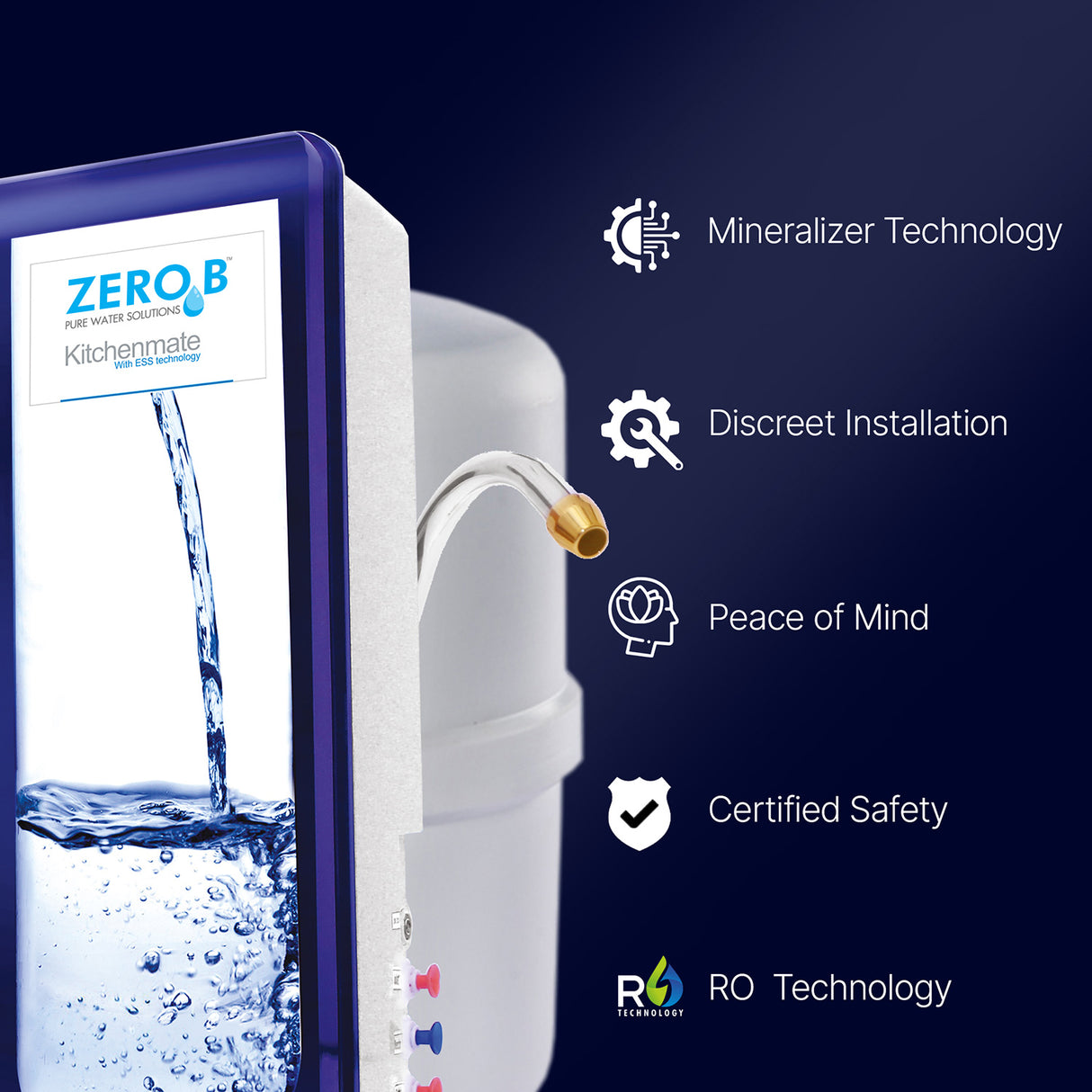 KITCHENMATE ESS NM - ZERO B ION EXCHANGE - ( WHITE - HWS - 0x0 mm - 0inchx0inch )