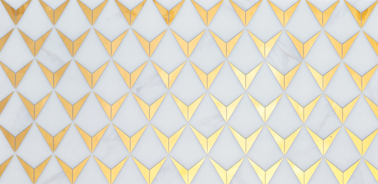 5012 WHITE & GOLD HL - CHINA TILES - ( - - 600x300 mm - 24inchX12inch )