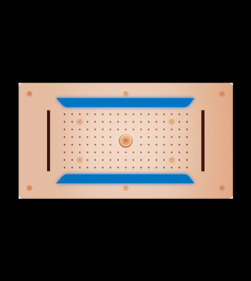 SS 4/FUNCTION CEILING SHOWER - AQUANT - ( ROSE GOLD - - 700x380 mm - 28inchX15.2inch )