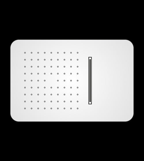 SS 2 F/CEILING RAIN&W.FALL SHW W/INS.KIT - AQUANT - ( CHROME - - 370x250 mm - 14.8inchX10inch )