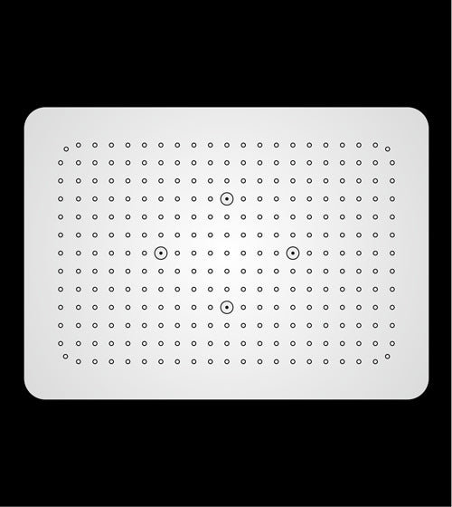 SS FALSE CEILING SHWR 2 FUN. W/INST. KIT - AQUANT - ( CHROME - - 480x330 mm - 19.2inchX13.2inch )