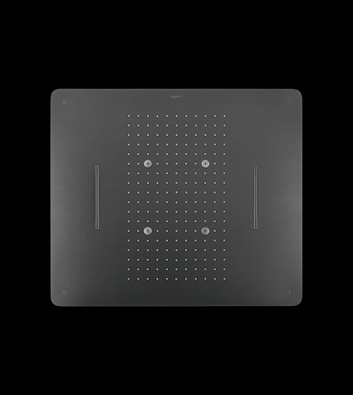 SS 3 FUNC CONC. CEILING RAIN SHWR W/INST. KIT FOR FALSE CEILING - AQUANT -  ( GRAPHITE GREY -  - 580x480 mm - 23.2inchX19.2inch )