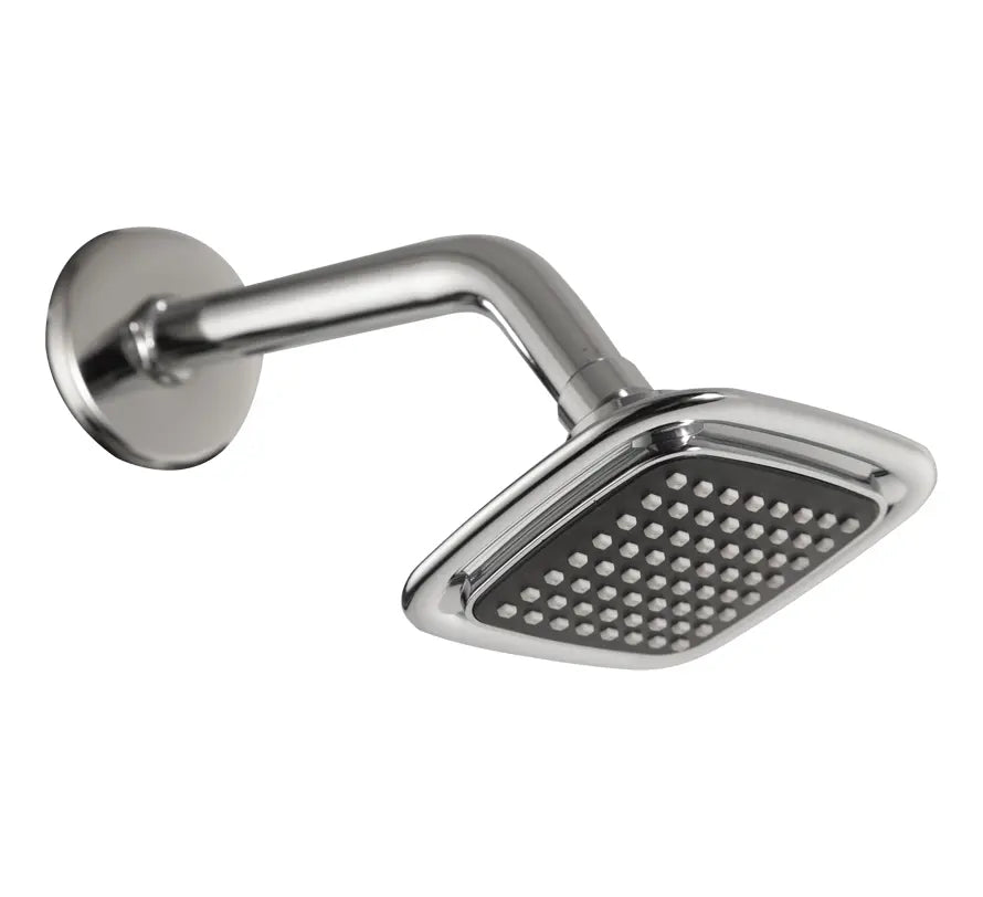 RAIN SH 100 MM GREY WT 225 MM ARM-SQUARE - HINDWARE FAUCETS - ( POLISHED CHROME - GEOMETRIC SHOWERS - 100x100 mm - 3.9inchX3.9inch )
