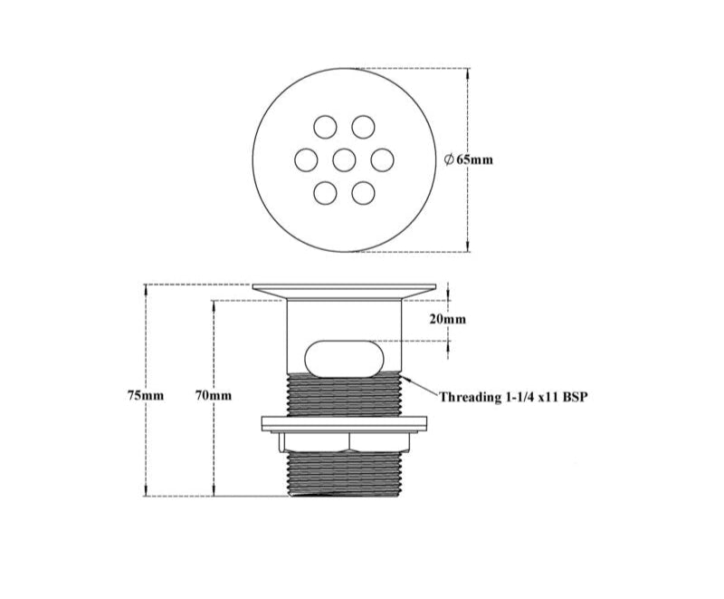 WASTE COUPLING H/T VEGA - VIKING -  ( CHR -  - 0x32 mm - 0inchX1.25inch )