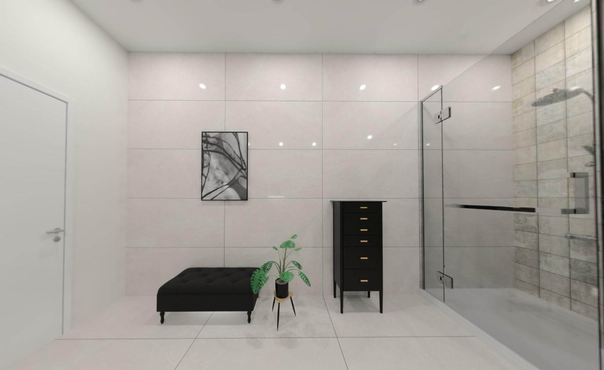 DACITE PEARL GLOSSY - SIMPOLO-TILES- (  - IMPATTO GLOSSY - 1198x598 mm - 48inchX24inch )