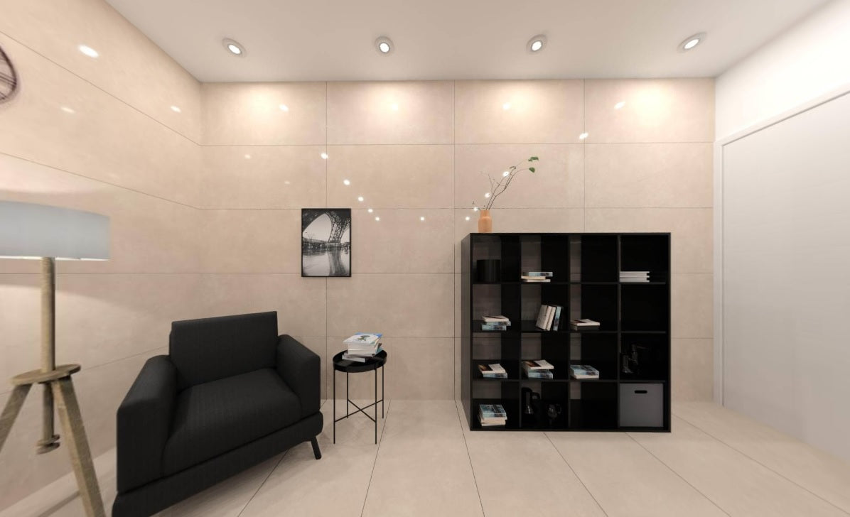 CEMENTI BEIGE GLOSSY - SIMPOLO-TILES- (  - IMPATTO GLOSSY - 1198x598 mm - 48inchX24inch )