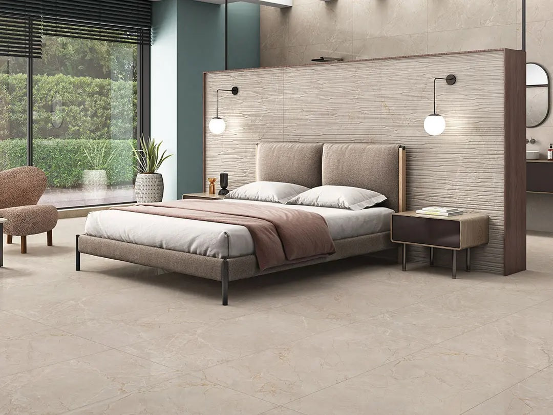 GLIDE MARFIG TAUPE MATT TEXTURE - SIMPOLO-TILES- (  - IMPATTO MATT - 1198x598 mm - 48inchX24inch )