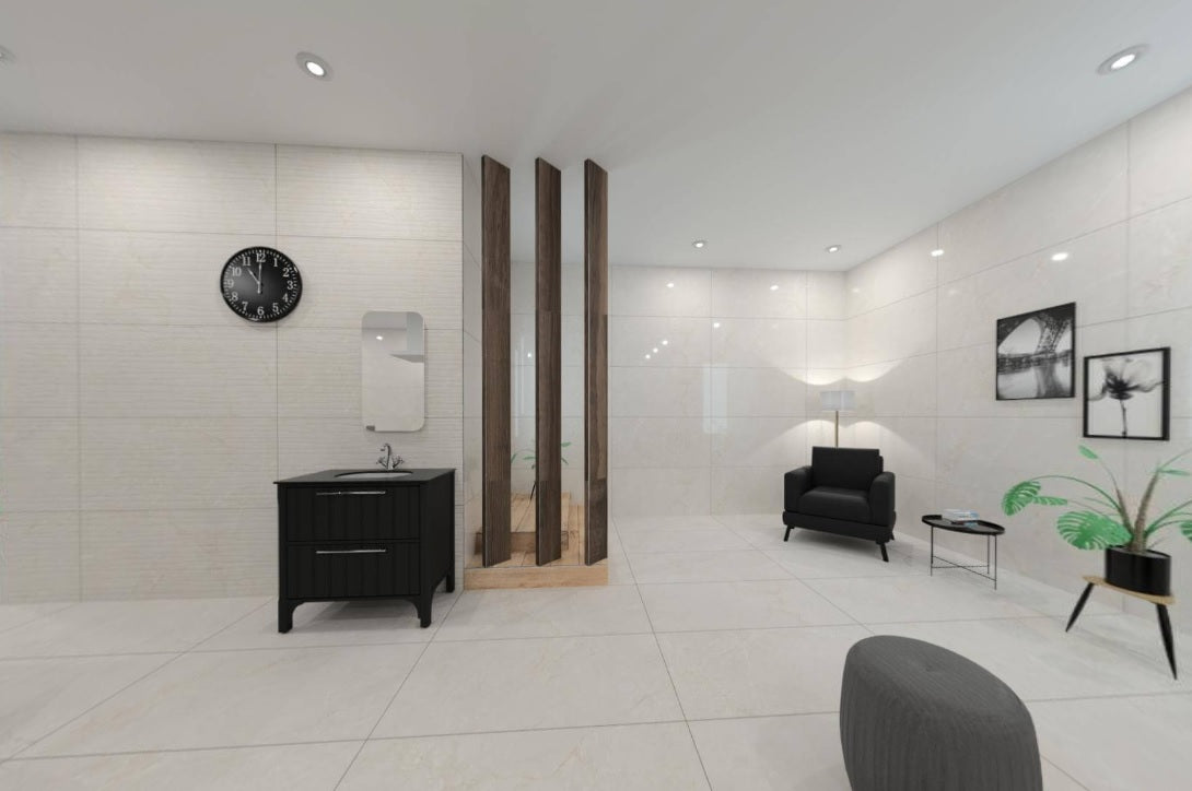 GLIDE MARFIG BIANCO MATT TEXTURE - SIMPOLO-TILES- (  - IMPATTO MATT - 1198x598 mm - 48inchX24inch )