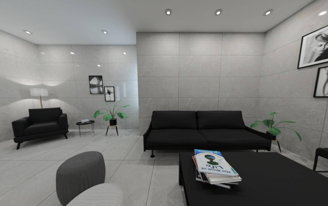 GLIDE MARFIG GREY MATT TEXTURE - SIMPOLO-TILES- (  - IMPATTO MATT - 1198x598 mm - 48inchX24inch )