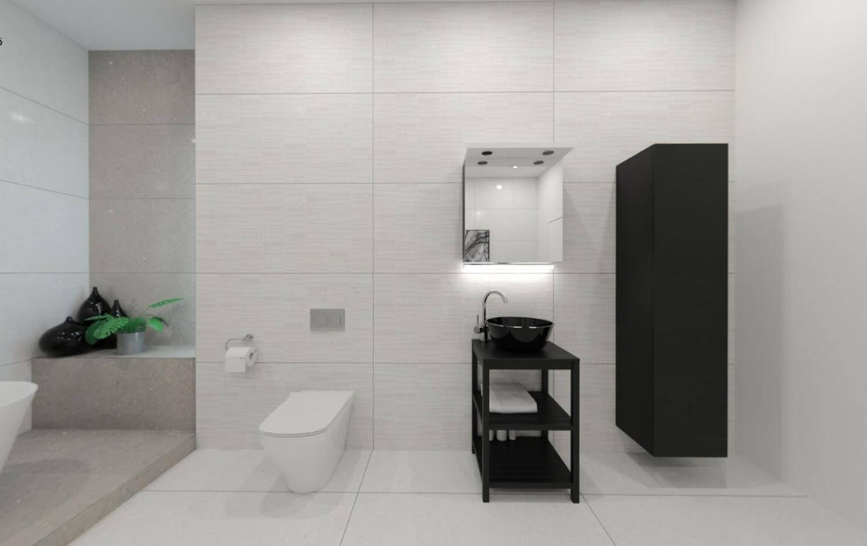 GROOVE FOSSIL BIANCO MATT TEXTURE - SIMPOLO-TILES- (  - IMPATTO MATT - 1198x598 mm - 48inchX24inch )