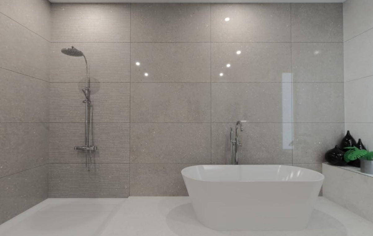 GROOVE FOSSIL MUD MATT TEXTURE - SIMPOLO-TILES- (  - IMPATTO MATT - 1198x598 mm - 48inchX24inch )