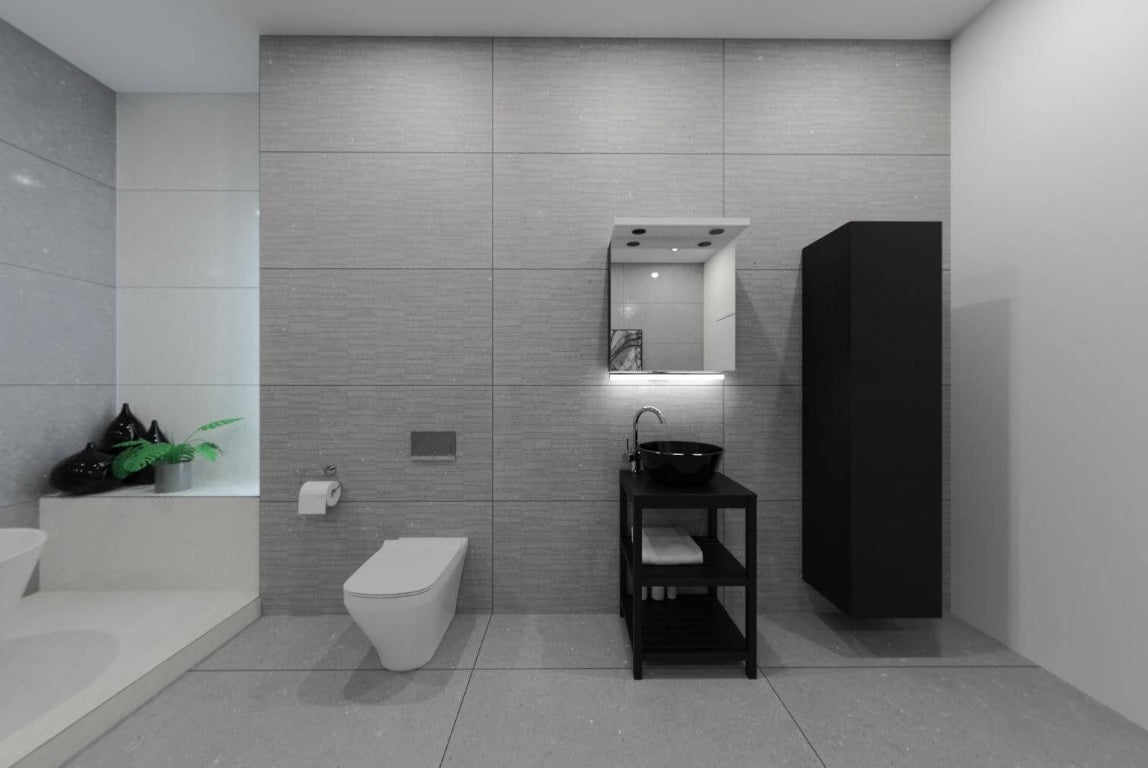 GROOVE FOSSIL GREY MATT TEXTURE - SIMPOLO-TILES- (  - IMPATTO MATT - 1198x598 mm - 48inchX24inch )