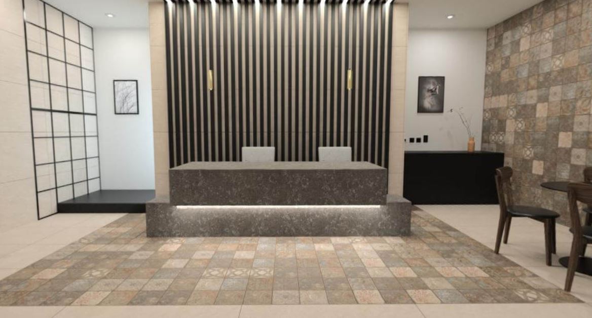 ANTIQUE FUSE  MATT - SIMPOLO-TILES- (  - TINY TILE MATT - 198x198 mm - 7.8inchX7.8inch )