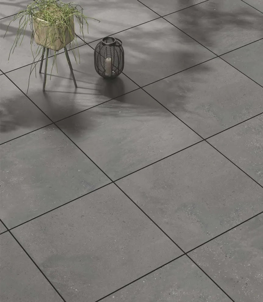 CONCRETO NERO MATT  - SIMPOLO-TILES -  (  - ROCK DECK MATT - 400x400x12 mm - 16inchX16inchX0.5inch )
